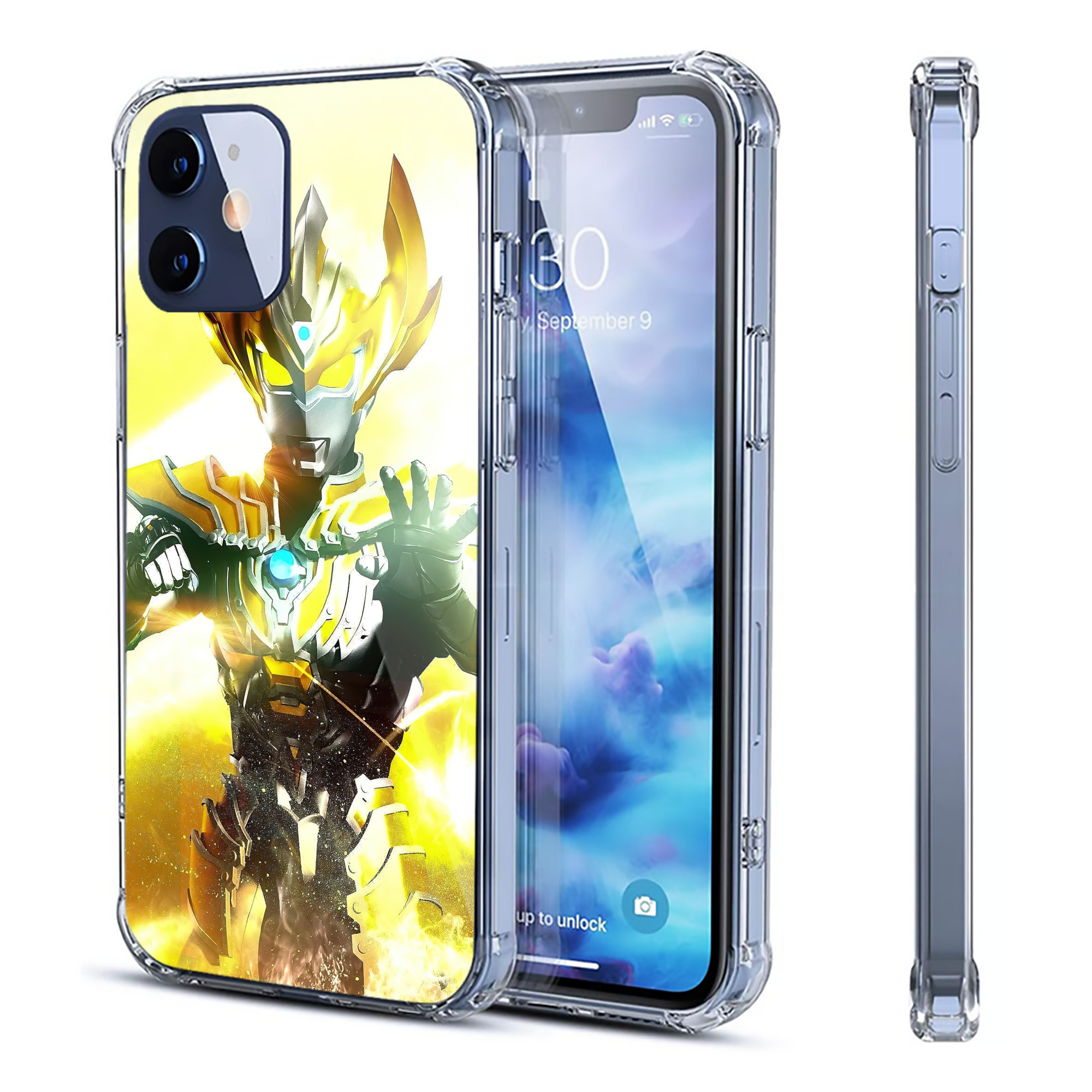 （画像用） ウルトラマン Ultraman 【iPhone 12シリーズ対応】透明スマホケース（クリアソフトケース）